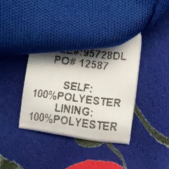 SKIES ARE BLUE NWT DRESS FLORAL PRINT WRAP RUFFLED SPAGHETTI STRAPS SMALL COBALT - Picture 13 of 13